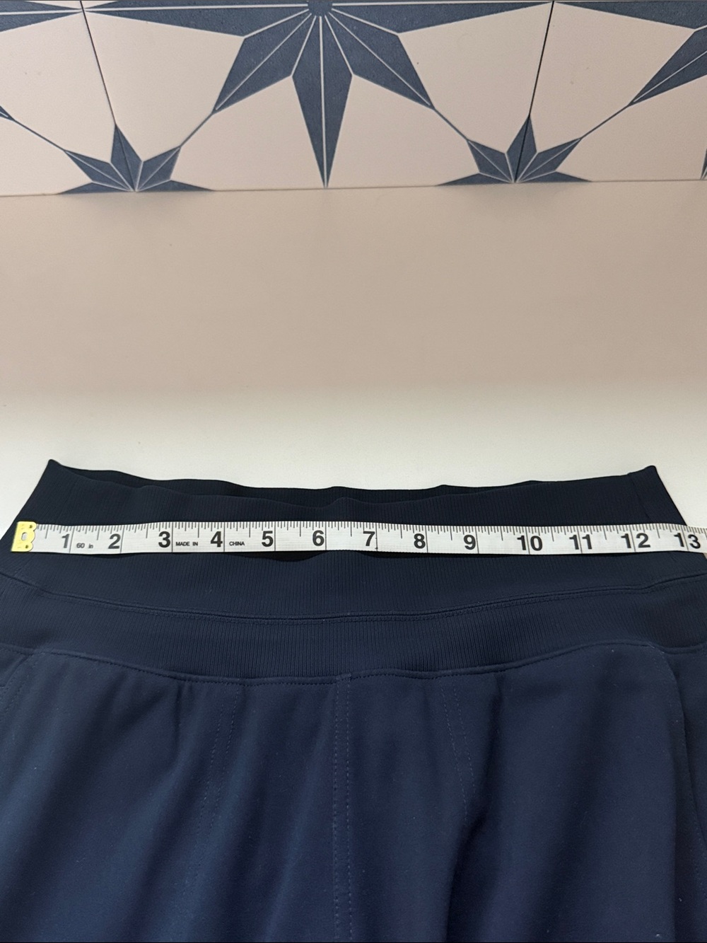 Venice High Rise Wide Leg Pant Petite Small Navy Blue - Picture 3 of 3